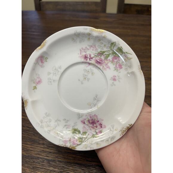 Theodore Haviland Limoges France Antique Teacup Roses with Impressed Stamp - Picture 9 of 11